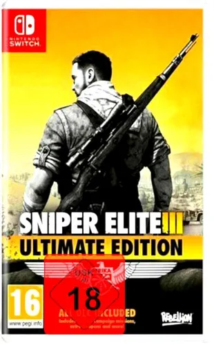Sniper Elite 3 Afrika Ultimate Edition - Switch [EU Version] - Taktischer WW2-Third-Person-Shooter mit authentischer Ballistik und riesigen offenen Leveln. Genieße exklusive Steuerung für Nintendo Switch und erlebe spannende Multiplayer-Action.