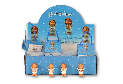 Geschenkestadl Engelfigur 24er Set Schutzengel in 4 Motiven - 24 hochwertige Schutzengel-Figuren in einem dekorativen Display – ideale Begleiter für besondere Anlässe. Jedes Engel-Motiv strahlt Wärme und Freude aus, perfekt als Geschenk oder für die eigene Sammlung.