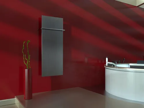 Szagato Badheizkörper Design Mirror aus Edelstahl - Eleganter Badheizkörper mit Spiegel, 120 x 47 cm, 799 Watt. Hochwertige Verarbeitung aus rostfreiem Edelstahl, ideal für moderne Bäder. Inklusive Wandhalterung für einfache Montage.