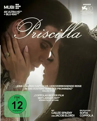 Priscilla (4K Ultra HD) (+ Blu-ray) - Filme, atemberaubende 4K Ultra HD Qualität für ein unvergessliches Filmerlebnis