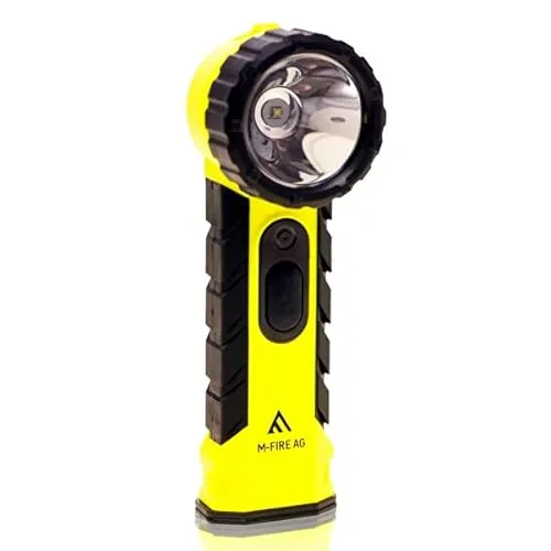 LED-MARTIN M-FIRE Feuerwehr Handlampe - GELB - Winkelkopf - Knickkopf - ATEX