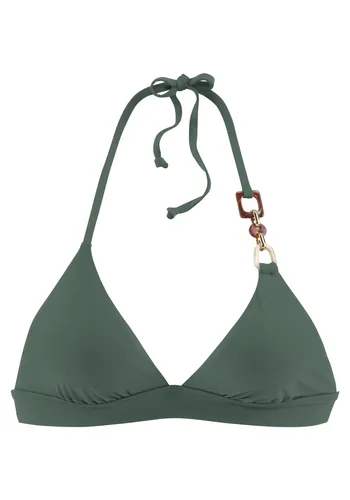 Triangel-Bikini-Top "Yves", edel und stylish - Bikini Tops, mit Zieraccessoires und herausnehmbaren Cups für perfekten Komfort, ideal für einen trendigen Strandlook.