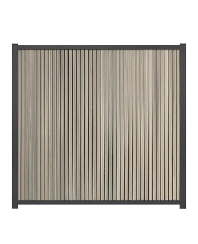 GartenLand Zaun Shadowline WPC Co-extrudiert 180x180 cm - Sichtschutzzaun aus langlebigem WPC, pflegeleicht und einfach zu montieren, ideal für stilvolle Gartengestaltung.