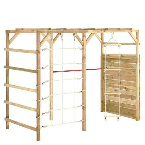 vidaXL Klettergerüst 240x100x170 cm aus imprägniertem Kiefernholz - Spielplätze für Kinder, robust und sicher. Dieses Klettergerüst bietet zahlreiche Übungen für aktive Kinder und ist aus langlebigem, imprägniertem Holz gefertigt.