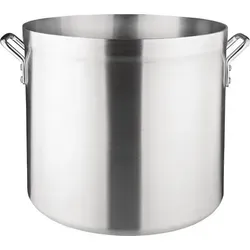 Vogue Kochtopf 40 cm - Großer Aluminium Kochtopf mit 47,2L Fassungsvermögen, ideal für Brühen und Suppen. Gleichmäßige Wärmeverteilung sorgt für perfektes Garen. Zwei stabile Griffe für einfaches Heben und Tragen.