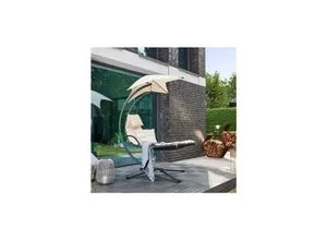 HOME DELUXE Relaxliege Schwebeliege SAN REMO - Matratzen - Gepolsterte Schwebeliege mit wasserfestem Bezug, ideal für entspannte Stunden im Garten oder auf der Terrasse, maximale Belastbarkeit von 100 kg.