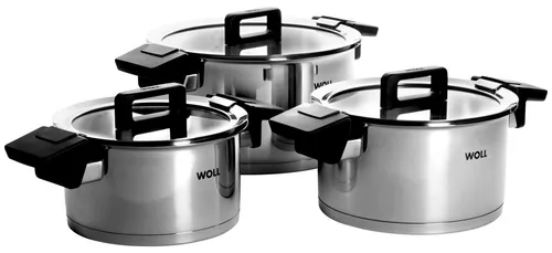 Woll Concept 6tlg. Profi Koch Topf-Set Edelstahl - 6-teiliges Kochtopfset aus hochwertigem Edelstahl, spülmaschinenfest und ideal für alle Herdarten – für perfekte Kochresultate in jeder Küche.