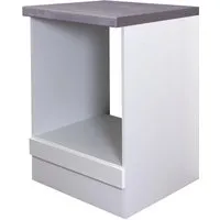 Flex Well Herdumbauschrank Varo 60 x 60 x 85 cm - Küchenschrank in elegantem weiß matt, bietet optimale Anpassung für Herdumbau und sorgt für eine moderne Küchenoptik.