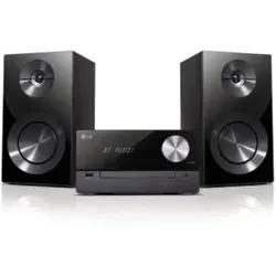 LG CM2460 Mini HiFi-Anlage - CD, FM Radio, USB Playback, 100 Watt RMS, chrom/schwarz