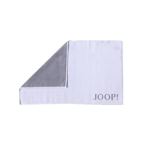 Joop! Badematte Classic Doubleface, Weiß, Hellgrau, Textil, Uni, rechteckig, 50x80 cm, Made in Germany, Oeko-Tex® Standard 100, für Fußbodenheizung geeignet, beidseitig verwendbar, schadstoffgeprüft, Badtextilien, Badematten