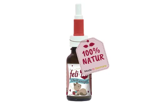 cdVet Tier-Hautpflegemittel felitatz OhrReiniger, 20 ml, schonende Pflege & sanfte Reinigung mit Lebermoosextrakt
