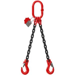 Anschlagkette 2-strängig (2 m) - robust und vielseitig - Die 2-strängige Anschlagkette (2 m) bietet hohe Stabilität und ist ideal für vielseitige Anwendungen im professionellen Einsatz. Geprüfte Qualität für sichere Lasten.