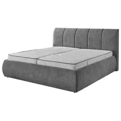 Sun Garden PB130 Vail Polsterbett 180x200 cm Silber - Elegantes Polsterbett in Silber, 180x200 cm – Ideal für stilvolle Schlafzimmer und maximalen Komfort mit einem gepolsterten Kopfteil zum Anlehnen.