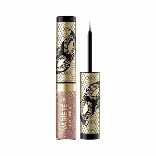 Eveline Cosmetics Variété Langhaftender Wasserfester Glitter-Eyeliner - 24 Stunden Halt, Schnell Trocknende Formel in 4 Lebhaften Farbtönen