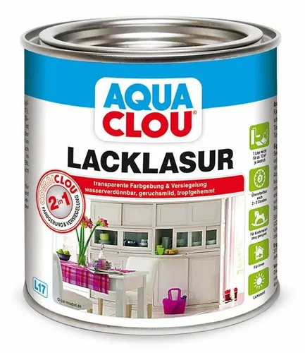 Aqua Clou Lacklasur L17 Nr.13 - 750 ml Palisander - Lacke, wetterbeständige und schützende Holzlasur für ein perfektes Finish im Innen- und Außenbereich.