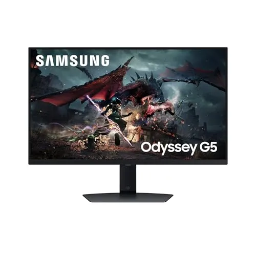 Samsung Odyssey G50D - 27 Zoll QHD Gaming Monitor mit 180 Hz, Fast IPS-Panel und Eye Saver Modus für flüssiges Gaming ohne Ruckeln