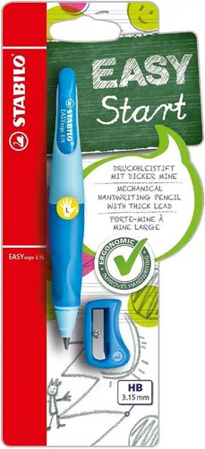 STABILO Bleistift Druckbleistift Easyergo zum Schreibenlernen 3.15 hellblau/dunkelblau