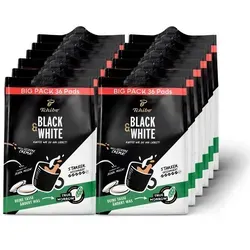 Tchibo Black & White Pads - 432 Pads, Intensität 5/6 - Kaffee mit starkem, vollmundigem Geschmack, besonders säurearm und für alle Pad-Maschinen geeignet. Aus industriell kompostierbarem Material für umweltbewussten Genuss.
