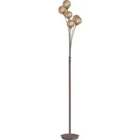 Paul Neuhaus Stehleuchte 6-flammig rostfarben - Elegante Stehleuchte in rostfarben mit goldfarbenen Kugeln, ideal für stilvolle Raumgestaltungen. Maße: B: 33,8 cm, H: 181,2 cm, T: 29,1 cm. Perfekt für Wohnzimmer und mehr!
