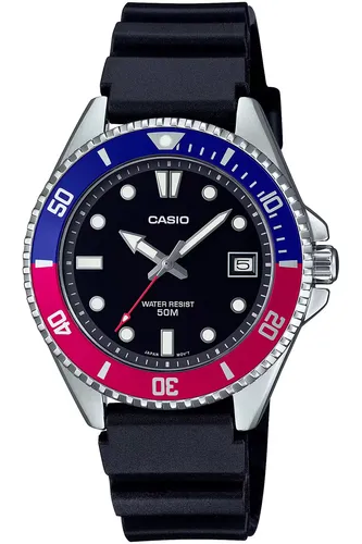 CASIO - Uhr MDV-10-1A2 für Mann Schwarz aus Edelstahl
