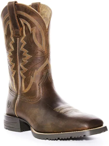 ARIAT Hybrid Ranchwork X50 Weite Passform Western Herren Stiefel IN Brown Blau
