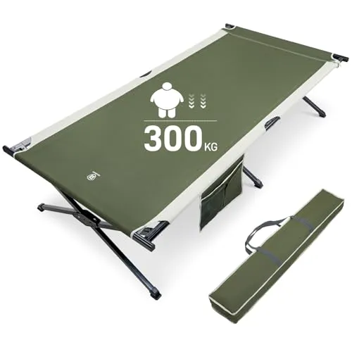EVER ADVANCED Feldbett Klappbar 214cm x106cm 300KG Belastbar Klappbett XXL Groß & Breit Stabiles Campingbett für Camping Reisen Indoor Outdoor Strand und Garten