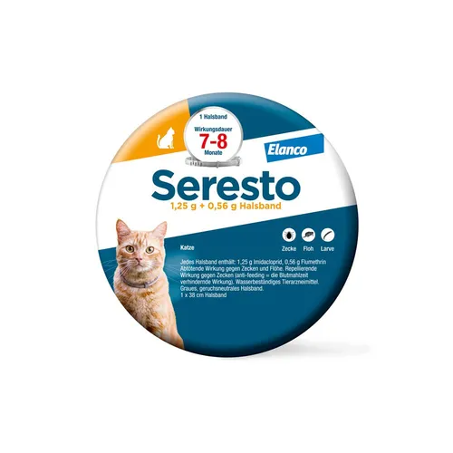 Seresto Halsband für Katzen - Effektiver Schutz gegen Flöhe und Zecken, ideal zur Linderung von Flohspeichel-Allergie