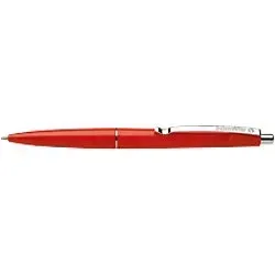 Schneider AA8 Kugelschreiber Office - Druckmechanik, rot, auswechselbare Mine mit stabilem Metallclip
