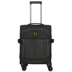 Travelite BRIIZE Trolley S 4-Rollen Schwarz - Handgepäckgröße für Kurztrips, wasserabweisend und mit durchdachtem Innenleben für optimale Organisation.