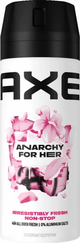 Axe Bodyspray Anarchy for Her 150 ml - Aluminiumfreies Deo für Frauen, bietet 48 Stunden Schutz vor Körpergeruch mit Fragrance Boost Technology für langanhaltenden Duft.
