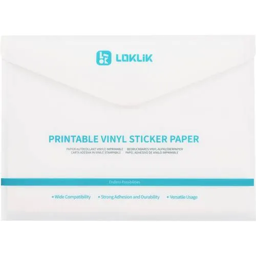 Loklik Vinyl-Aufkleberpapier A4 - 20er-Pack Klebeband
