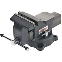 GEDORE-Red Schraubstock R93800150 - drehbar, 150mm Backenbreite, 125mm Spannweite, mit integrierter Rohraufnahme und verriegelbarem Sockel für präzises Spannen