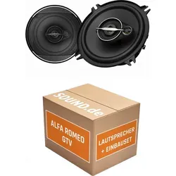 Pioneer TS-A1371F Lautsprecher Einbaupaket für Alfa Romeo GTV 916 (1998-2003) - Komplettset mit 13 cm 3-Wege Koaxiallautsprechern für einfache Installation und verbesserten Klang in Ihrem Alfa Romeo GTV 916. Inklusive Adapterringen und Stecker für schnellen Austausch.