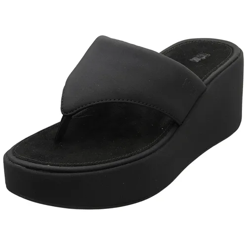 FitFlop schwarze Plattformen-Sandalen Damen Plateau - 41 EU - Wanderschuhe mit 7 cm Absatzhöhe, ideal für langen Tragekomfort und stilvolles Gehen im Beruf. Perfekt für Damen, die Funktionalität und Mode vereinen möchten.