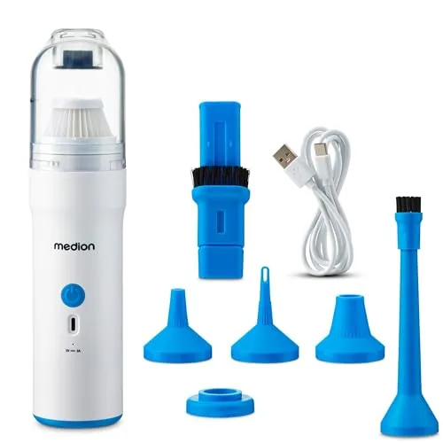 Medion Handstaubsauger 60 W - kompakt und leistungsstark in weiß, ideal für schnelle Reinigungen und mit USB-Anschluss