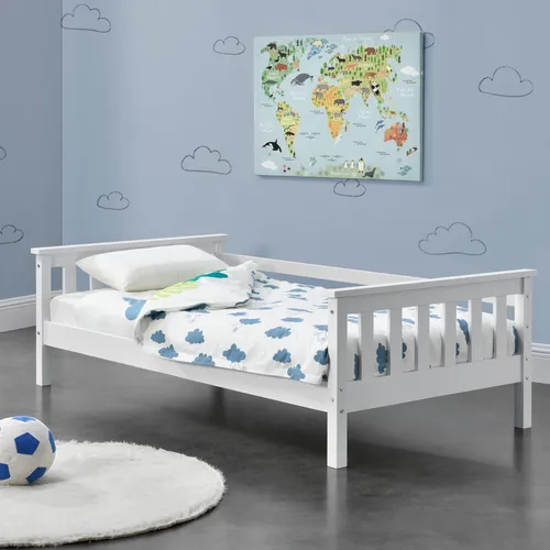 [en.casa] Kinderbett Nuuk mit Stauraum 80x160 cm - Stabiles Kojenbett aus Kiefernholz für Kinderzimmer, bietet praktischen Stauraum und max. Belastbarkeit von 70 kg. Ideal für einen angenehmen Schlafplatz.