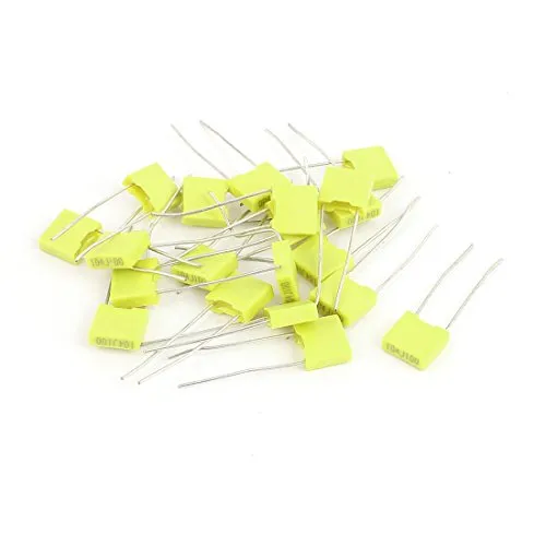 sourcing map 20 Stk 104J100 0.1uF 100V Radial Polyester Folientastatur Korrekturkondensatoren