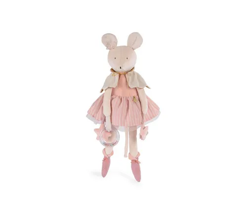 Moulin Roty Aktivityspiel Grosse Aktivitäten Maus 57cm - Die große Samt-Maus von Moulin Roty begeistert mit zahlreichen Spielmöglichkeiten. Sie ist weich, bietet spannende Überraschungen wie Rasseln und einen Spiegel und wird zum treuen Begleiter für Kinder. Ein ideales Geschenk für kreative Entdecker!