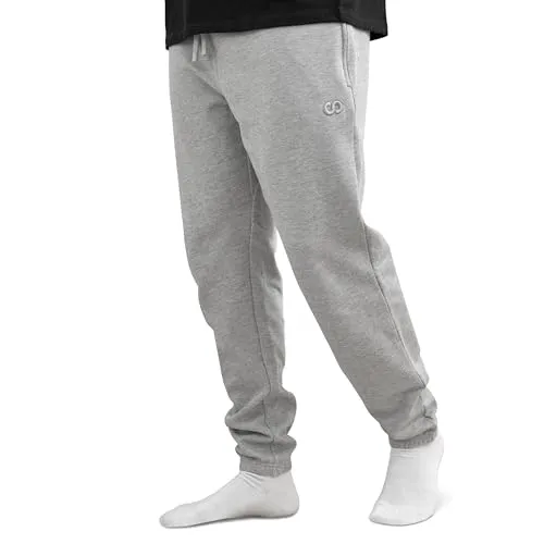 Snocks Jogginghose Herren – Bequeme Sporthose mit Reißverschlusstaschen & kuscheligem Innenfutter – Stylische Laufhose aus 100 % Bio-Baumwolle – Ideal für Freizeit, Training & Alltag L Grau - Bequeme Jogginghose mit elastischem Bund und Kordelzug für optimalen Sitz. Praktische Reißverschlusstaschen bieten sicheren Stauraum. Hergestellt aus 100% Bio-Baumwolle für ein angenehmes Tragegefühl. Ideal für Sport und Freizeit.