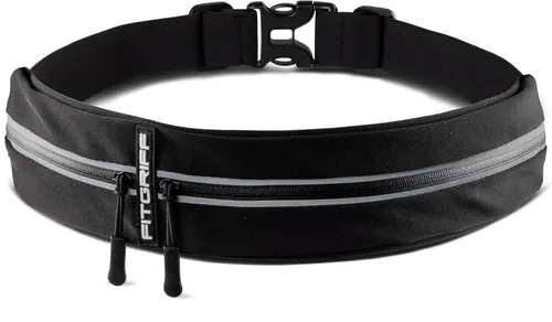 GD IMPORT Laufgürtel Fitgriff für Smartphones - S/M - Praktische Lauftasche für Essentials beim Sport, ideal für Laufen, Radfahren und Fitness. Mit separatem Fach für Schlüssel und Karten, schweiß- und spritzwassergeschützt. Sicherer Sitz dank verstellbarem Gurt und erhöhte Sichtbarkeit durch Reflektoren.