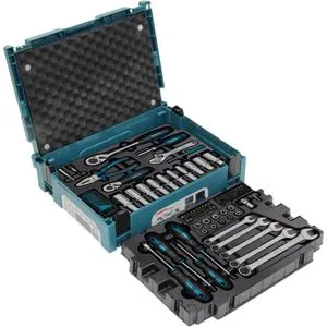 Makita Werkzeugkoffer E-11542: 87-teiliges Werkzeug-Set im praktischen MakPac 1 - Werkzeugkoffer mit 87 robusten Werkzeugen aus Chrom-Vanadium-Stahl, ideal für Hobby und Profis. Platzsparend und stapelbar durch innovatives Klicksystem.