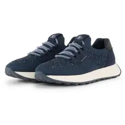 TOM TAILOR Licence Sneaker mit Glitzer-Optik in Blau, Größe 40 EU - Stylischer Sneaker mit Glitzer-Optik für einen modischen Auftritt. Bequem mit herausnehmbarer Innensohle und Plateauabsatz für extra Komfort.