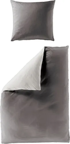 Bierbaum Renforcé Uni Bettwäsche (135 x 200 + 80x80 cm, stein) - Bettwäsche aus weichem Renforcé-Stoff, hautfreundlich und pflegeleicht. Der praktische Qualitätsreißverschluss erleichtert das Auf- und Abziehen.