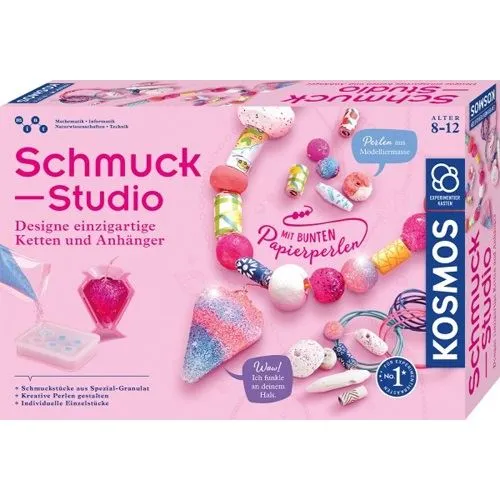Schmuck-Studio, Basteln Set - Spielzeug für kreative Köpfe, fördert die Feinmotorik und Kreativität beim Gestalten von individuellem Schmuck.