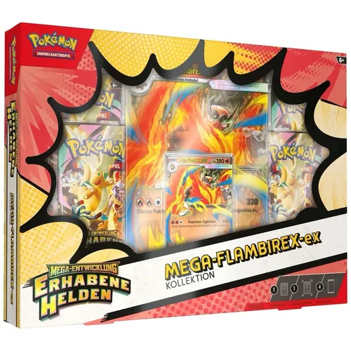 Pokémon - ME02.5 - Erhabene Helden - EX Kollektion - Mega-Meganie - Erlebe die EX Kollektion Mega-Meganie aus der Pokémon TCG! Ideal für Sammler und Spieler, mit hochwertigem Kartenspielmaterial und ansprechendem Design. Perfekt für die Pokémon-Liga!