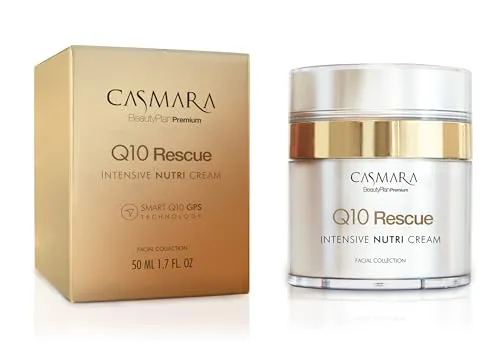 Casmara Q10 Rescue Cream 50ml - Ultra-nährende Gesichtscreme - Anti-Faltenprodukte: Regenerierende Gesichtscreme für reife Haut, die intensive Feuchtigkeit spendet und die Hautstruktur sichtbar verbessert.