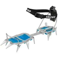 Salewa Alpinist Aluminium Step-In Steigeisen, Blau - Steigeisen für Gletscher- und Bergtouren, leichtes Aluminium mit Antistollplatten, ideal für Skitourenschuhe und Bergschuhe von Größe 35-48, zertifiziert nach EN 893.