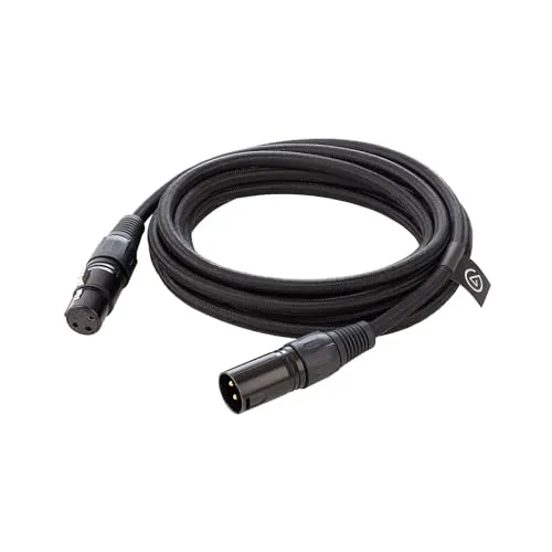 Elgato XLR Kabel – Geschirmtes Mikrofonkabel für Studioaufnahme - HiFi-Kabel mit robuster Nylonummantelung und vergoldeten Kontakten für klaren Klang, ideal für Studio- und Liveanwendungen.