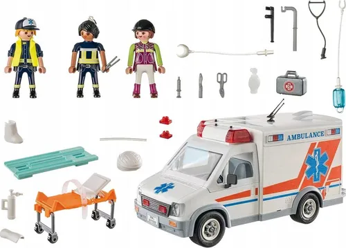 PLAYMOBIL 71232 City Action Hospital Ambulance - Multicolore, ideal für kreative Spielabenteuer und rollenspielende Kinder