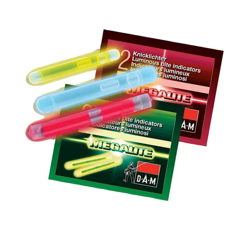 DAM Fishing Bissanzeiger Knicklicht Knicklichter Chemical Light Gelb Rot Blau 4.5 x 39mm 20 50 oder 100 St, (20-St), Bewährte DAM Qualität mit Leuchtkraft von über 12 Stunden